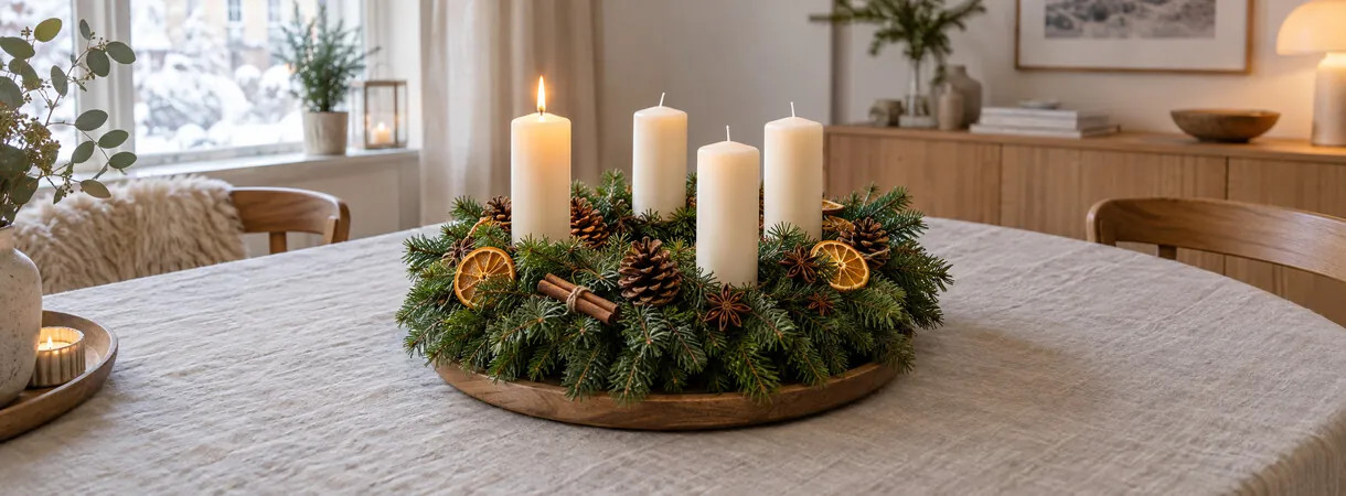 Adventskrans: zelf maken en de kaarsen aansteken