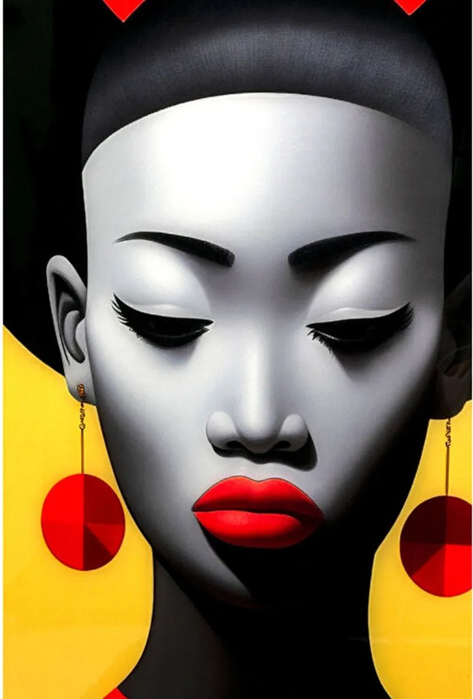 Kare Design Muse Glazen Wanddecoratie Rood