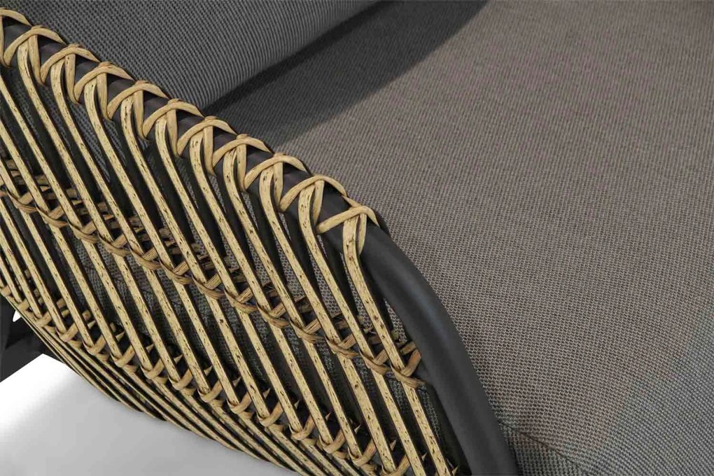 Stoel en Bank Loungeset 5 personen Wicker Taupe Coco Nathan/Pacific