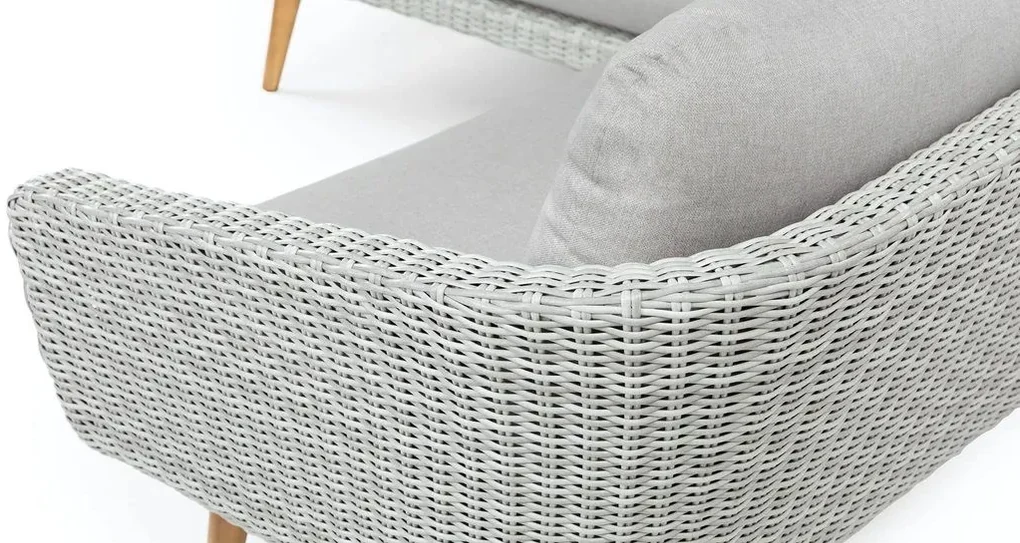 Garden Interiors Hoek Loungeset - MIRA - Wicker - Lichtgrijs - The Outsider
