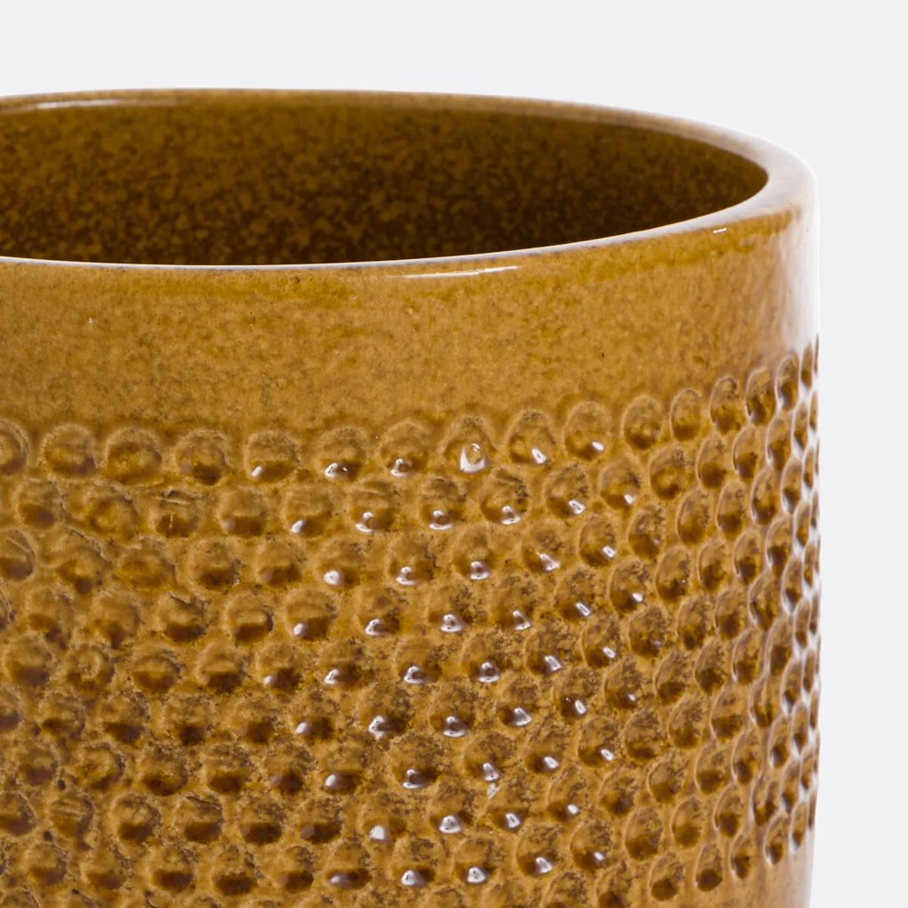 Bloempot in terracotta met email Ø33 cm, Lulita