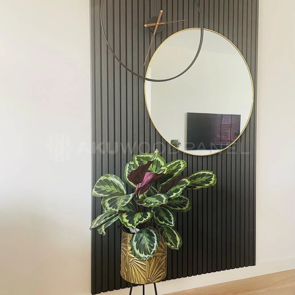 AkuPanel 300 cm Zwart Eiken   - Akoestische panelen