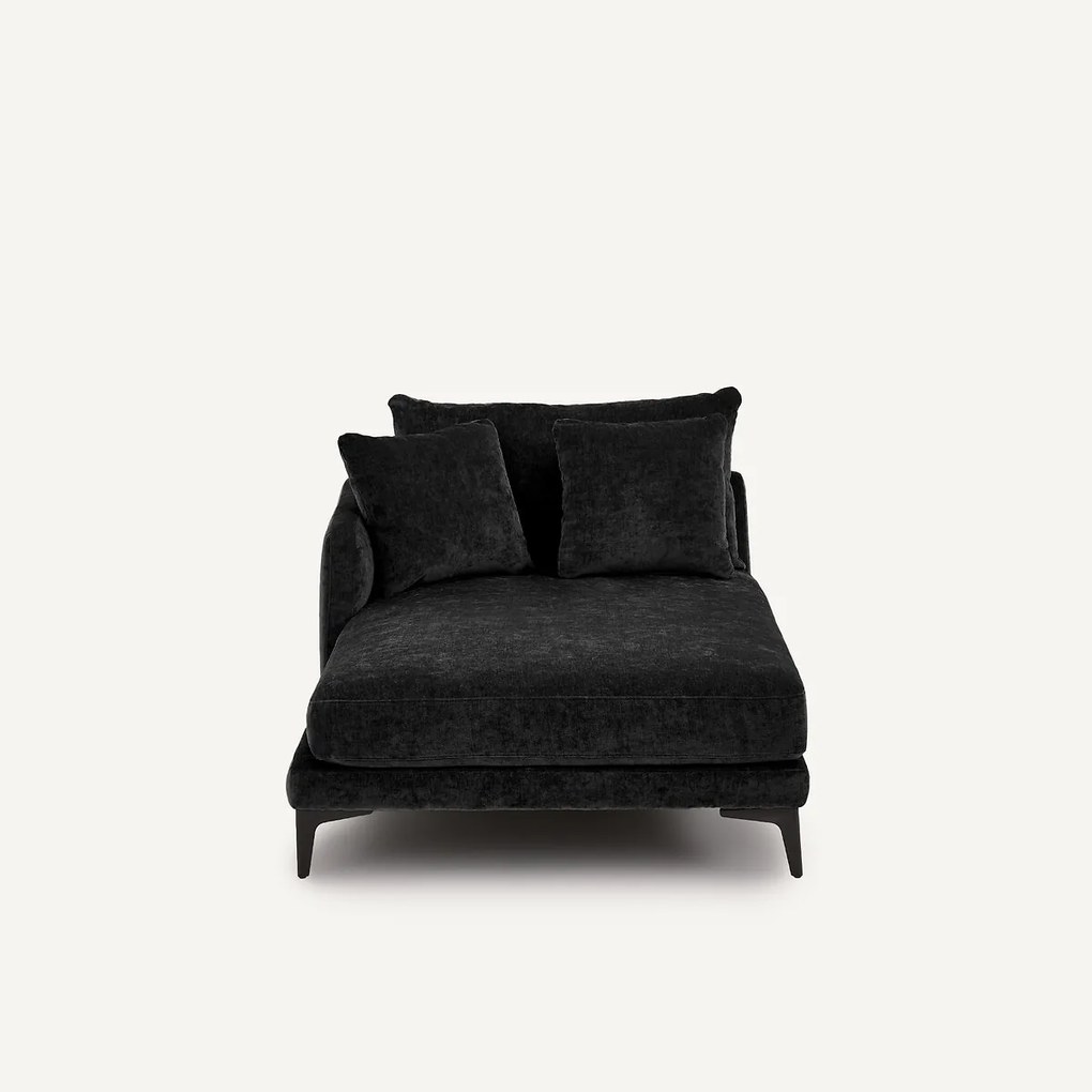 Longchair van fluweelmix, MODERNISTE, ontwerp Emmanuel Gallina