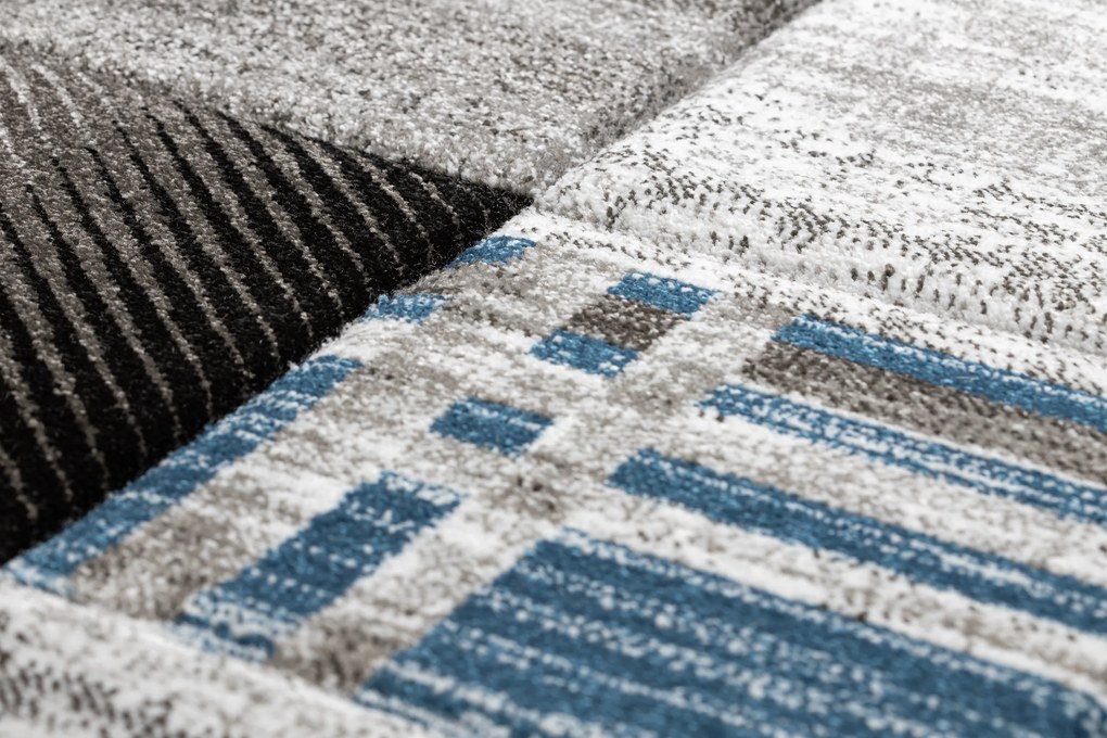 Tapijt ALTER Siena Vierhoeken , geruite blauw