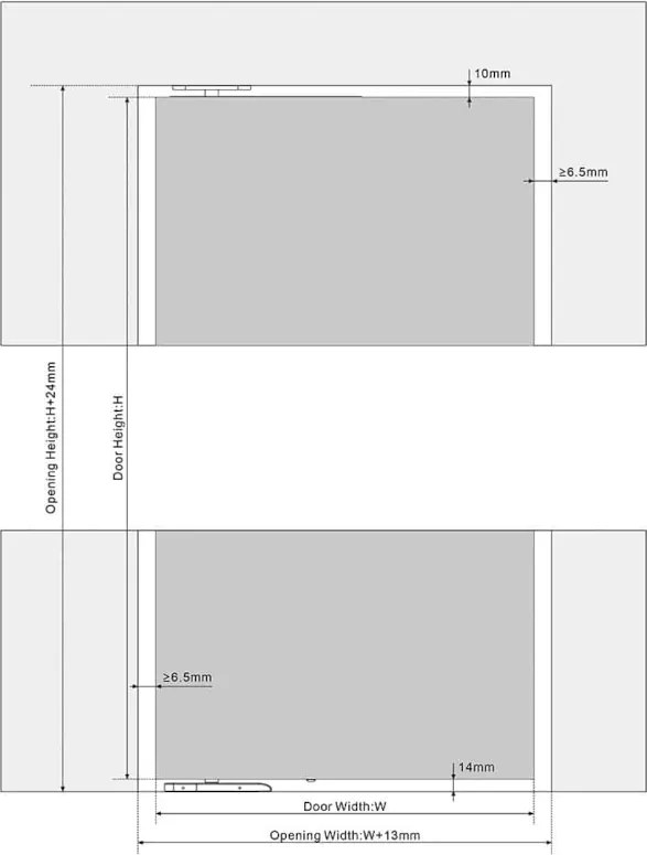 Stalen taatsdeur - Loft zwart - 3 vaks helder glas - 93 x 231,5 cm