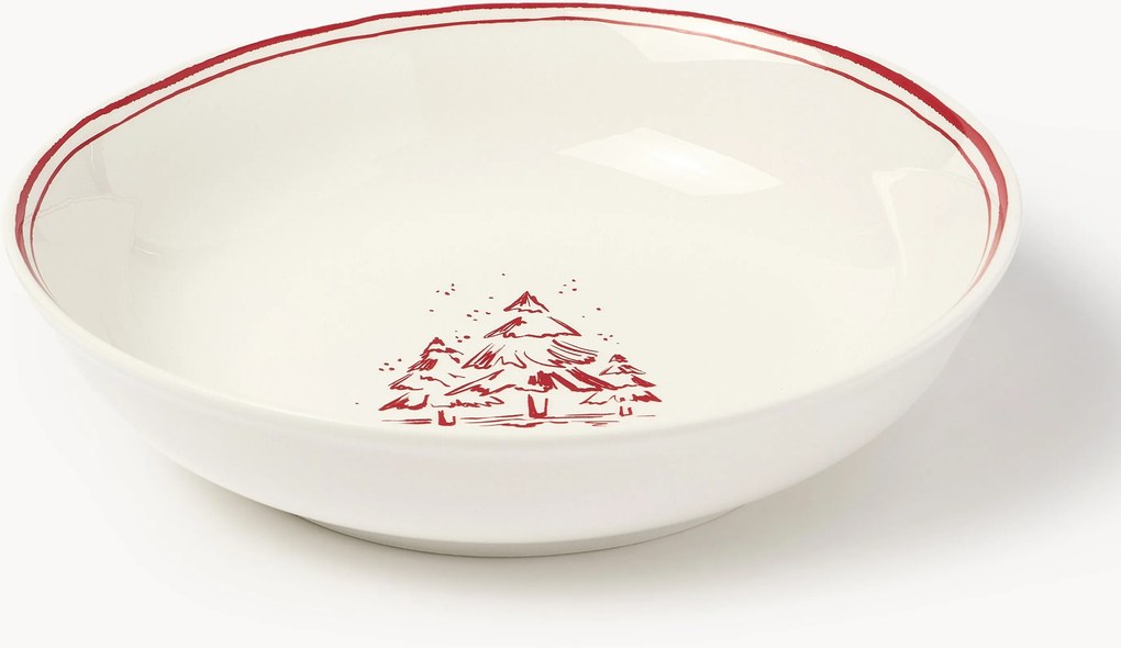 Designer kerstsoepborden Clarette van Agathe Marty, 4-delig