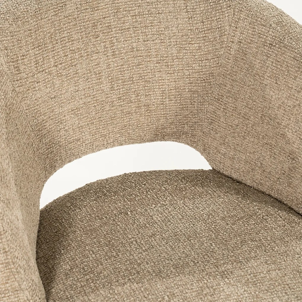 Eleonora Alissa Ronde Eetkamerstoel Taupe