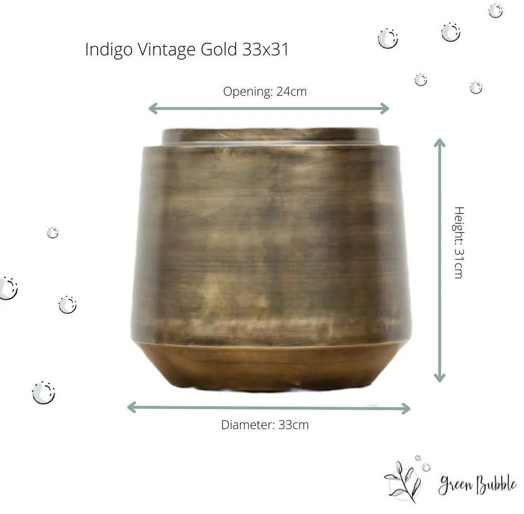 Pot Indigo Vintage Gold