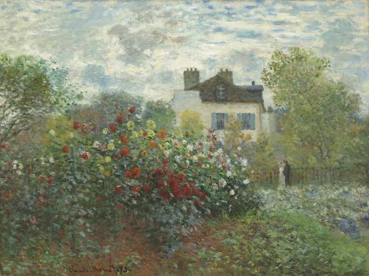 Kunstreproductie The Artist's Garden in Argenteuil (1873), Claude Monet