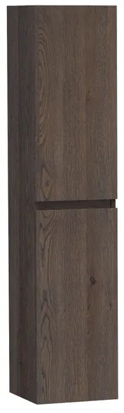 BRAUER Joy badkamerkast - 160x35x35cm - 2 deuren - greeploos - links- of rechtsdraaiend - lamellen eiken zwart HK-JY160LEZ