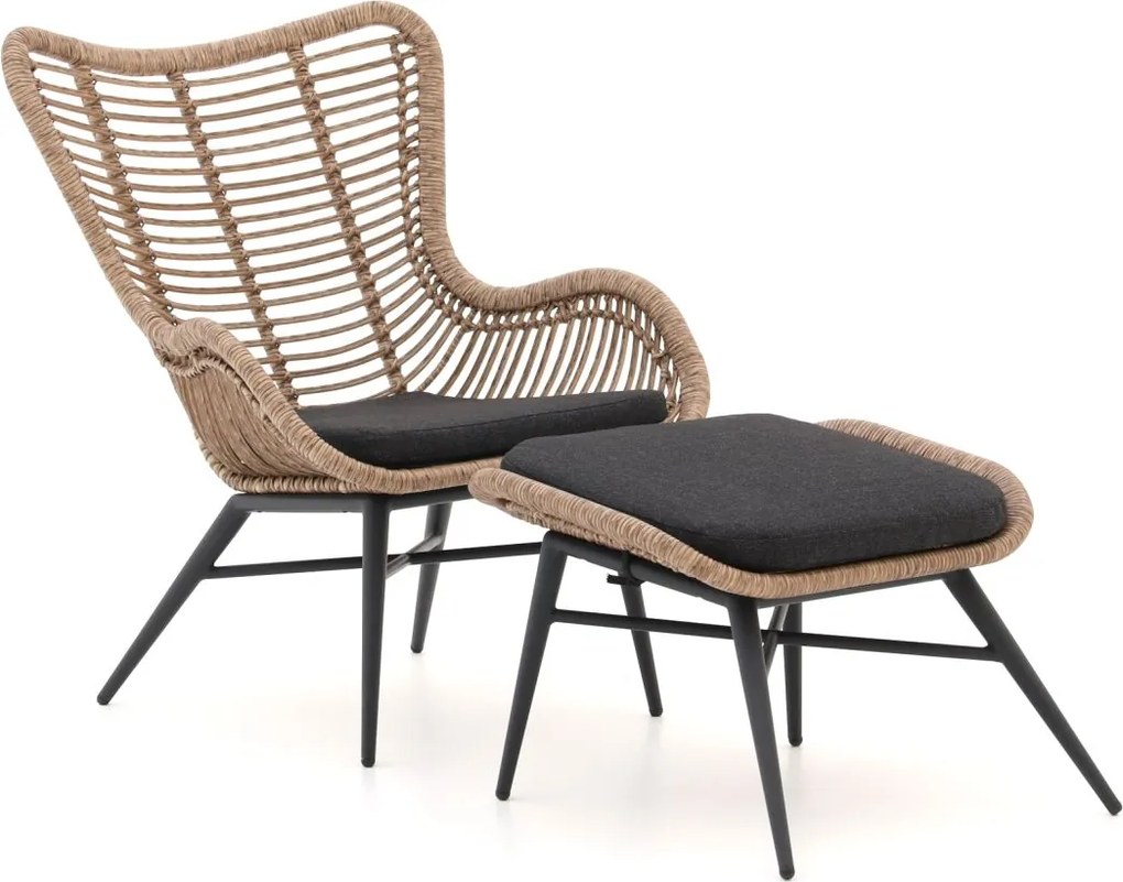 Lounge tuinstoel | Kees Smit  Rovello | Wicker (vlechtwerk) | Grijs/Taupe | Kees Smit Tuinmeubelen