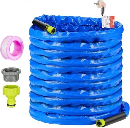 VEVOR 100 voet verwarmde waterslang voor camper, verwarmde drinkwaterslang met gegolfde afdekking, vorstbescherming tot -45 °F, automatisch zelfregulerend, binnendiameter 5/8 inch