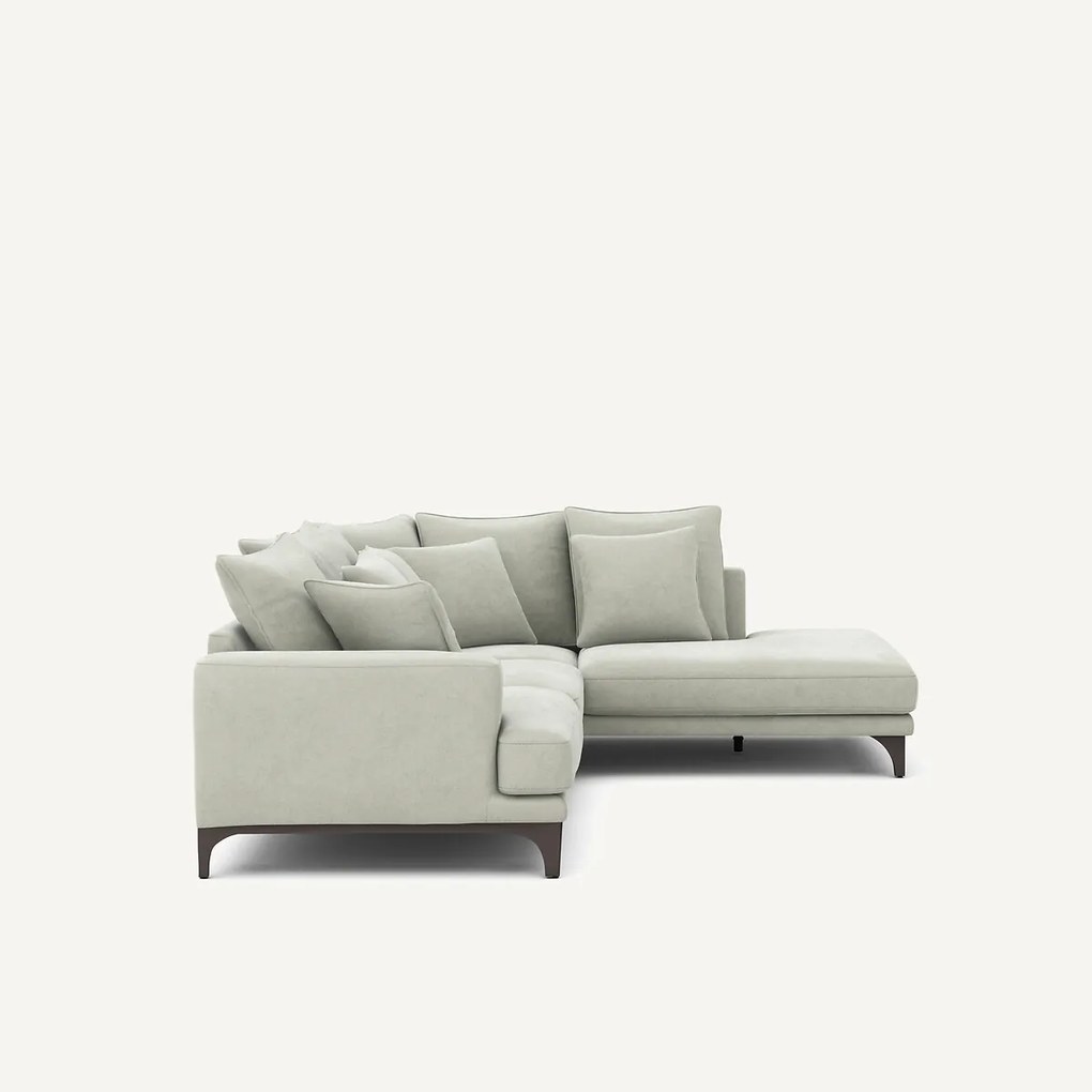 Hoekbank in stonewashed fluweel, ARMENTO