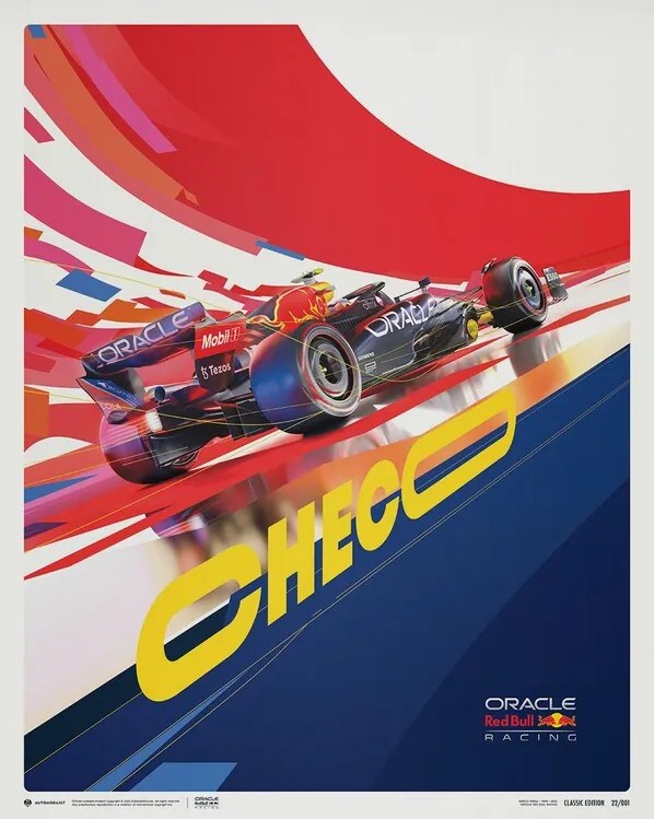 Kunstdruk Oracle Red Bull Racing - Sergio Perez - 2022, Automobilist