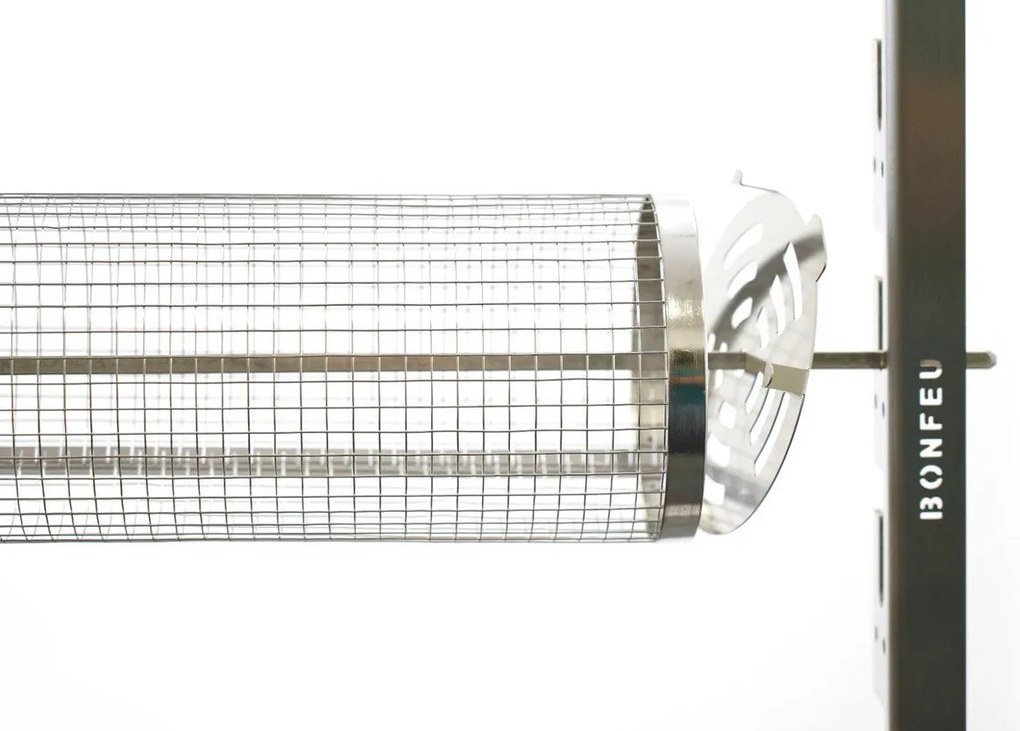 BonFeu Rotisserie Grill Basket - Grillmand voor Braadspit - 14,5x14,5x38 cm