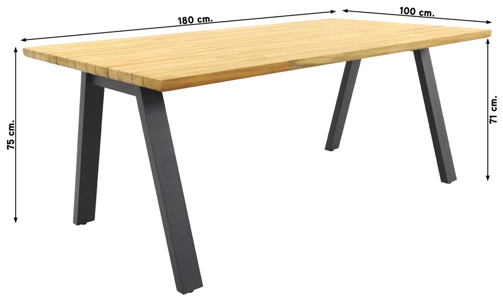 Taste Ambassador tuintafel - 180x100 cm. OP=OP