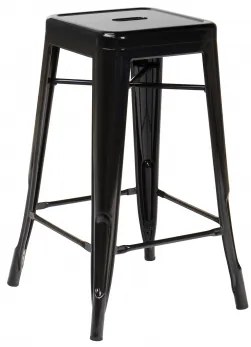 Stapelbare Hoge Krukken Set Van 2 In Staal Lix Zwart & ↑65 Cm - Sklum