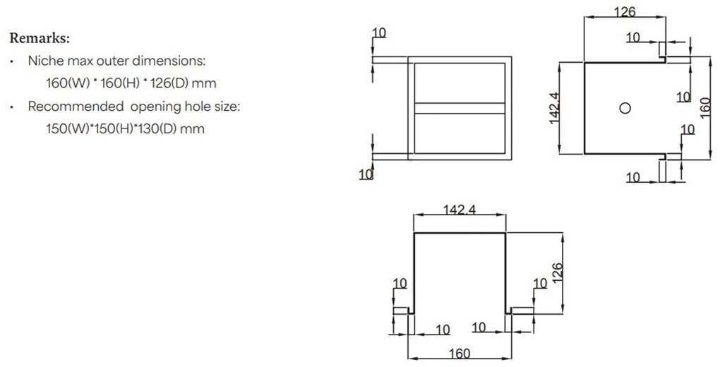Hotbath &More inbouw toiletrolhouder RVS
