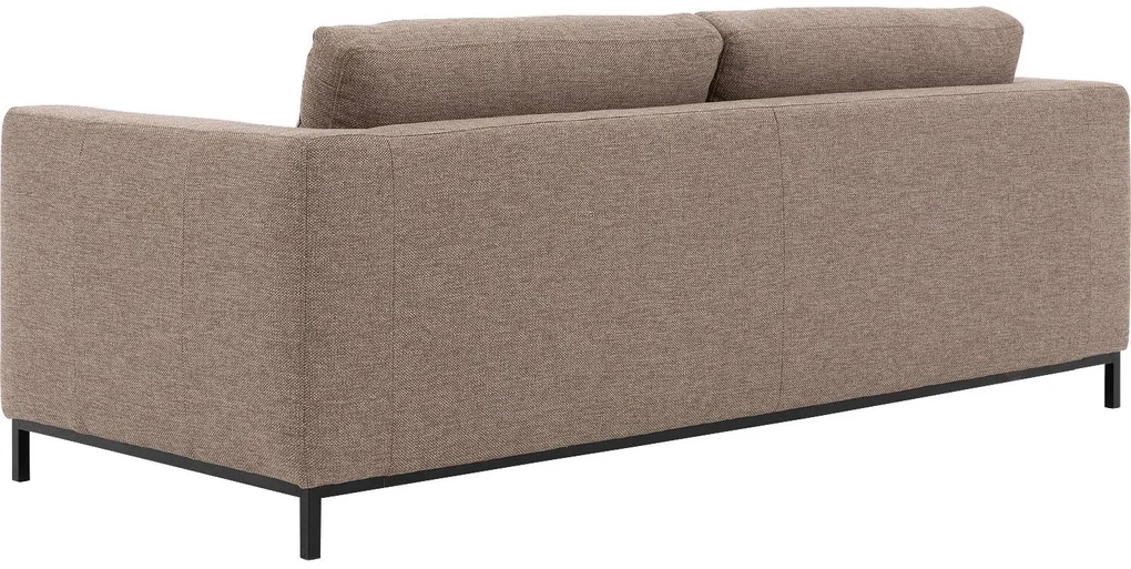 Goossens Bank Maxima bruin, stof, 3,5-zits, elegant chic