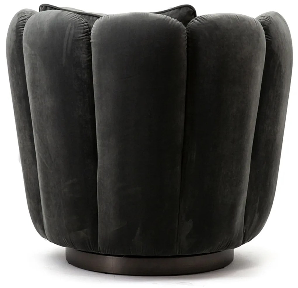 Eleonora Maria Draaibare Schelpfauteuil Grijs Velvet