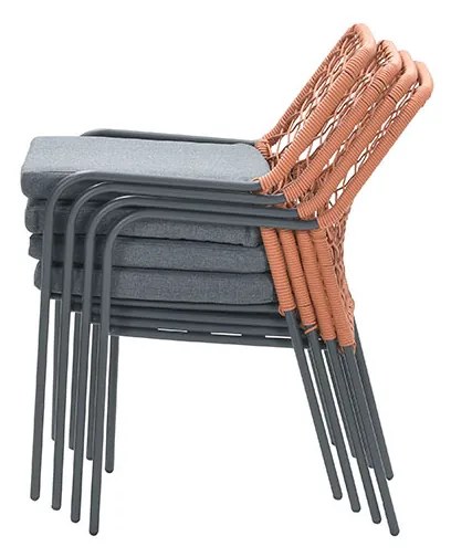 Garden Impressions Ross tuinset 3-delig koper - Mina tuintafel 90x90 cm