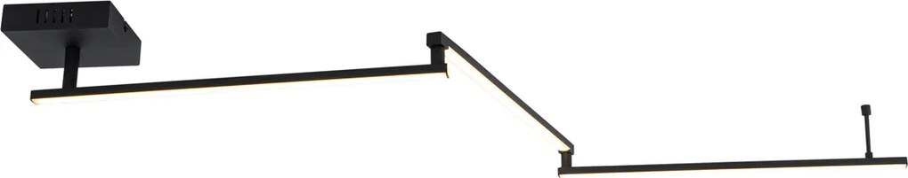Plafondlamp zwart 150,8 cm incl. LED 3-staps dimbaar verstelbaar - Annuschka
