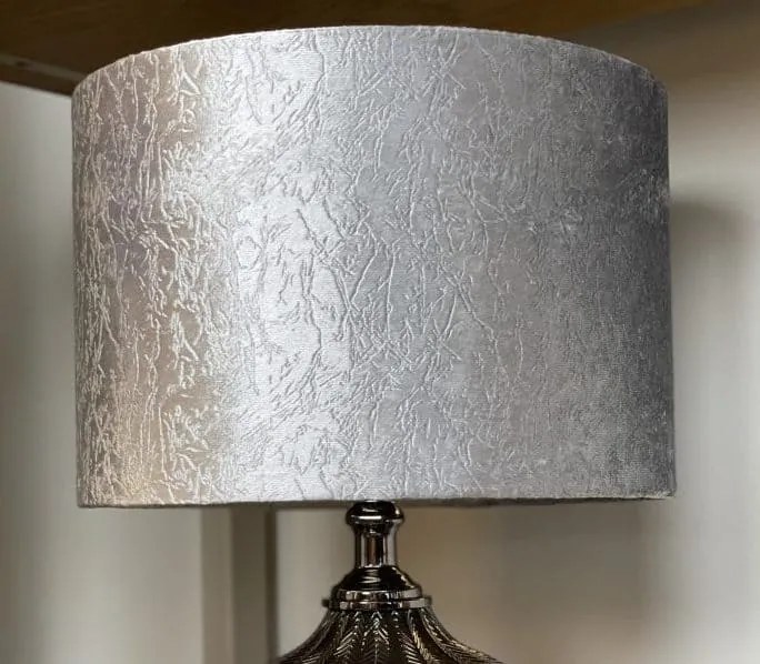 Lampenkap velvet – lampenkap Diamond – lampenvoet zilver