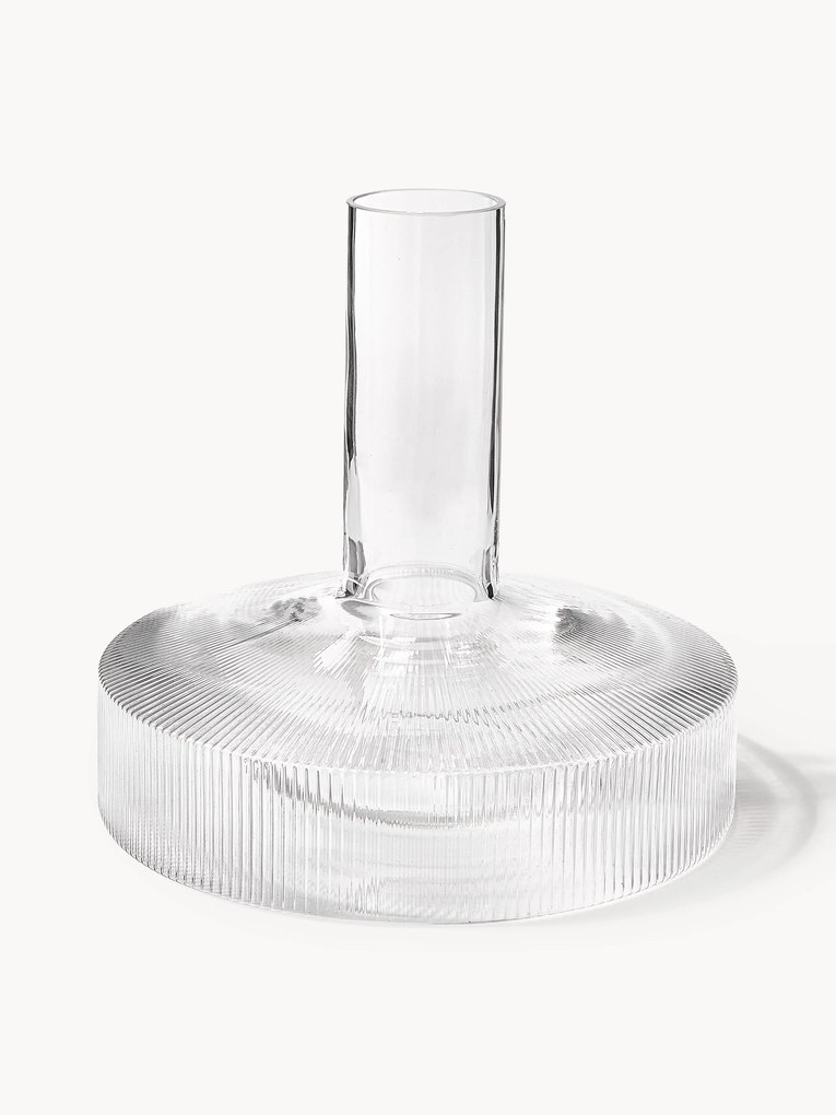 Mondgeblazen decanter Ripple met groefreliëf, 1.1 L