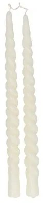 Dinerkaars gedraaid, off white, 29 cm, set van 2