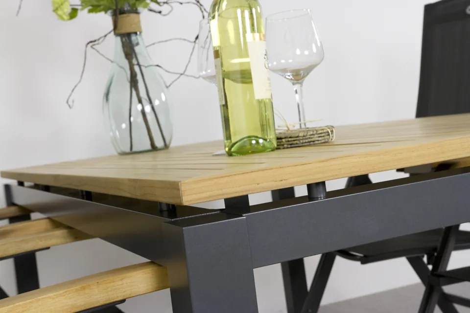 Hartman Da Vinci/Sonata 4-persoons verstelbare tuinset 160x90 cm. - Teak