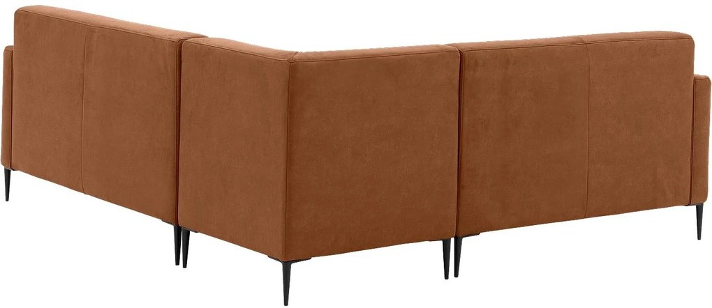 Goossens  Key West cognac, micro leer, 2-zits, modern design