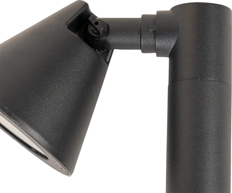 Modern buiten paaltje zwart 30 cm IP44 verstelbaar - Ciara