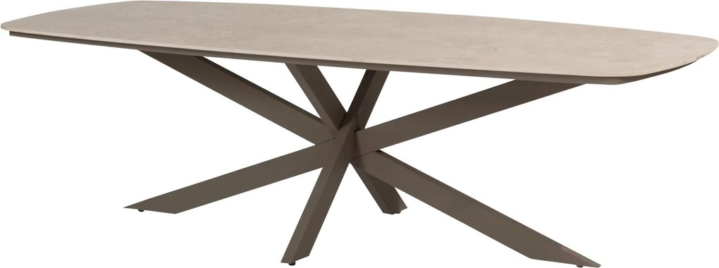 Nevada low dining tuintafel 250x105xH69 cm deens ovaal keramiek terre 4 Seasons Outdoor