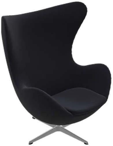 Fritz Hansen Egg Chair fauteuil zwart Hallingdal 190