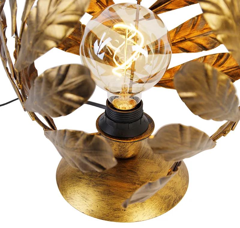 Vintage tafellamp antiek goud 30 cm - Linden Klassiek / Antiek E27 Binnenverlichting Lamp