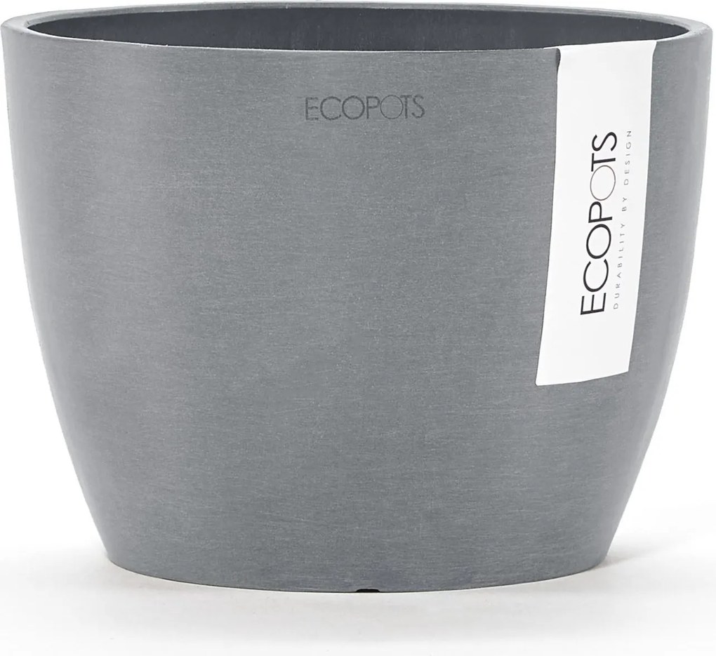 Ecopots bloempot Stockholm Mini 16  - Rond - Blue Grey - Diameter 16,2 x H12 cm