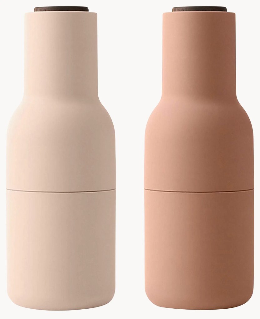 Zout- en pepermolen Bottle Grinder met walnootdeksel, 2-delig