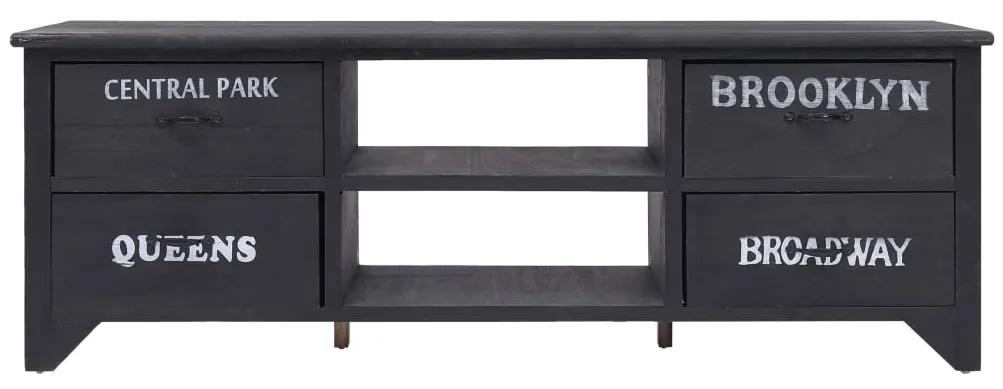 vidaXL Tv-meubel 115x30x40 cm hout zwart