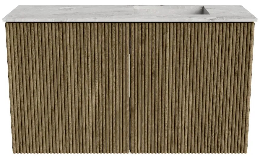 Mondiaz Joya DLux 70cm toiletmeubel dusk met wastafel faye rechts 1 kraangat glace