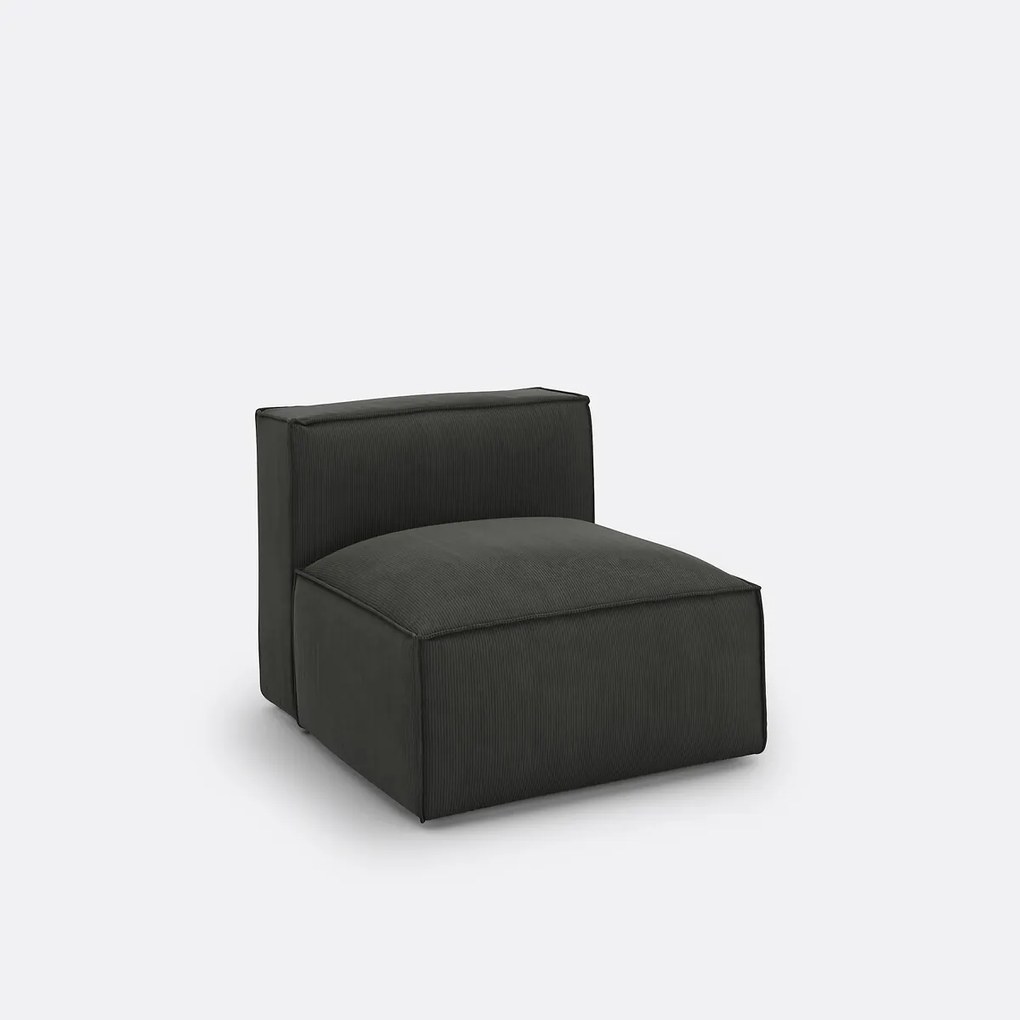 Element voor modulaire bank, in ribfluweel, Seven