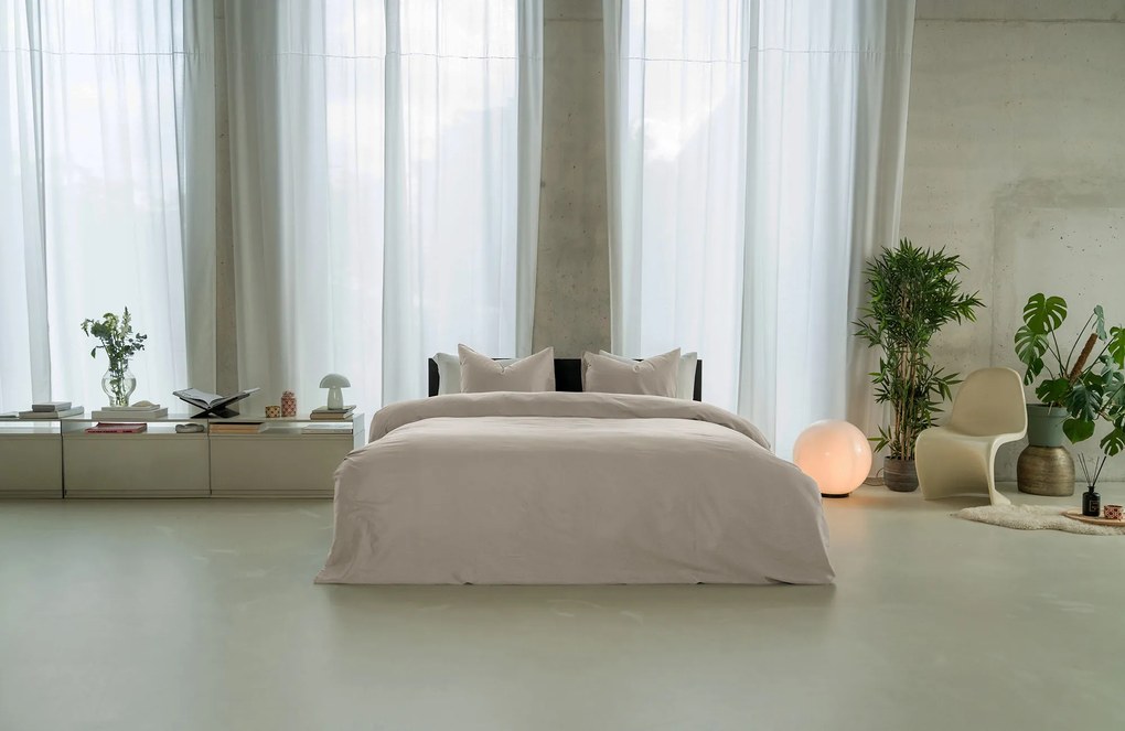 Kayori Saya Dekbedovertrek Beige – Bij Swiss Sense