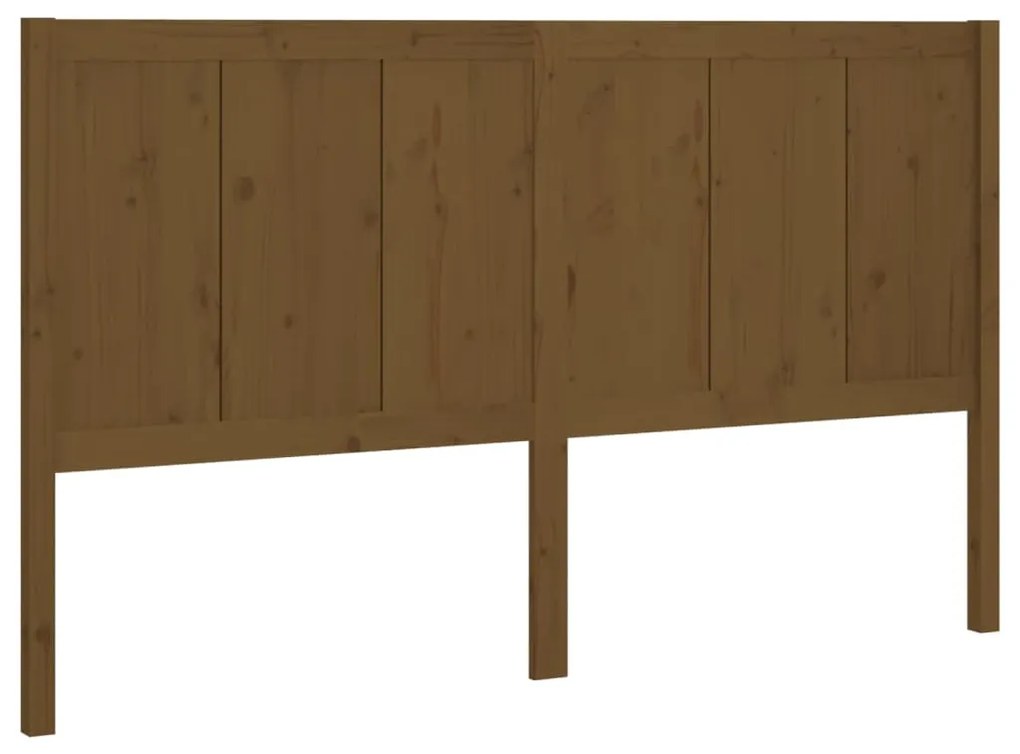 vidaXL Hoofdbord 165,5x4x100 cm massief grenenhout honingbruin