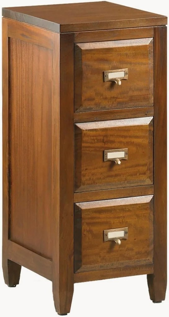 Handgemaakte mahoniehouten nachtkastje Flamingo met lades