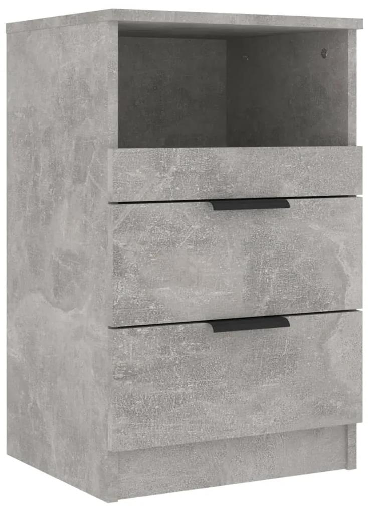 vidaXL Nachtkastje bewerkt hout betongrijs