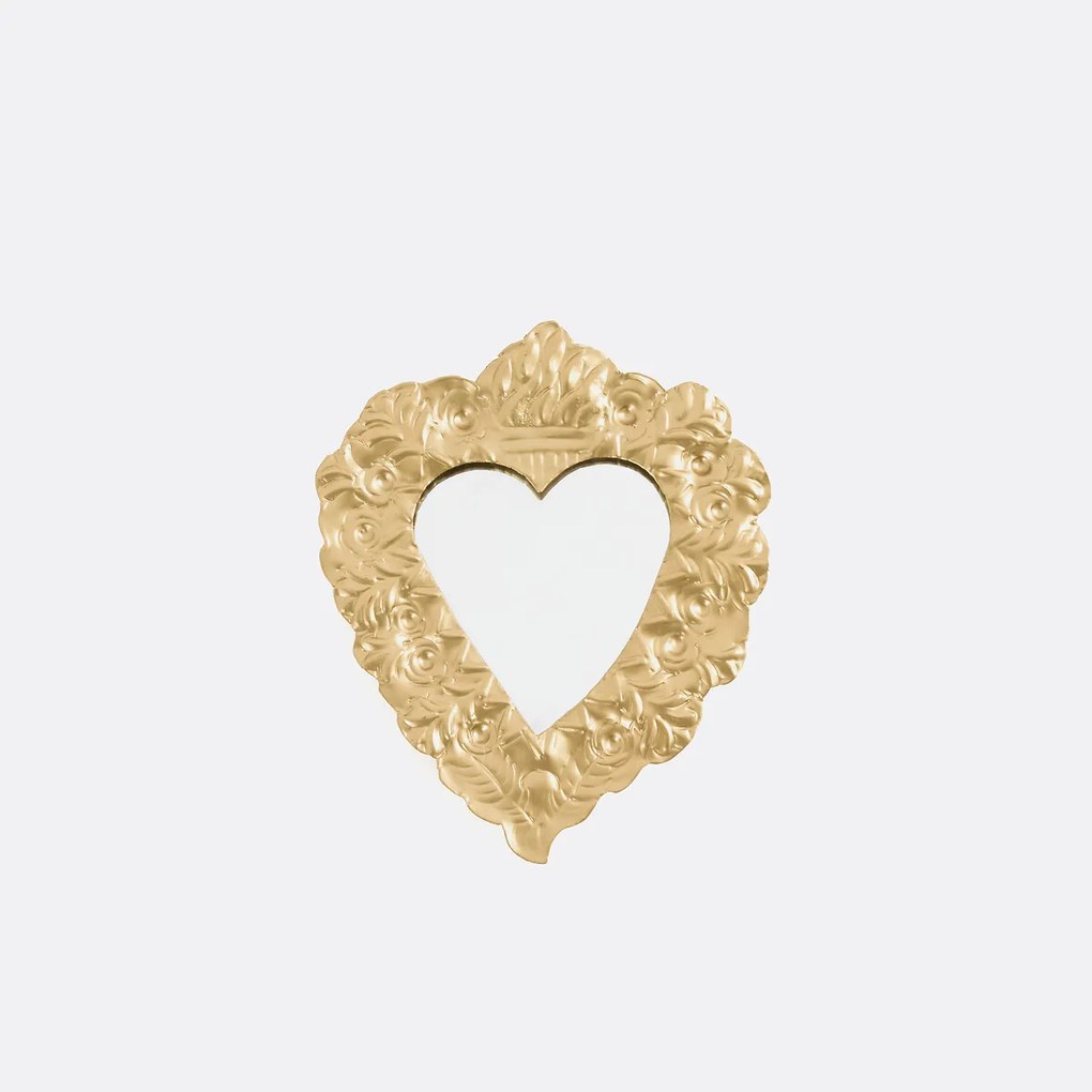 Wanddecoratie spiegel  ex-voto in messing, Strakaza