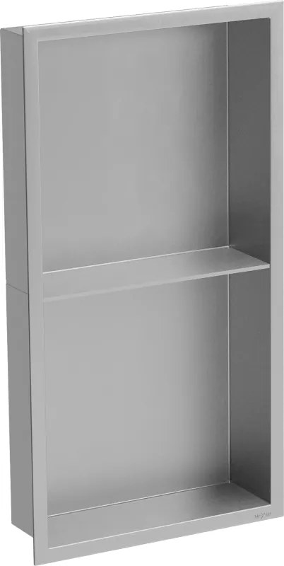 Mexen X-Wall-R nis niche plank met flens en plank 60 x 30 cm, inox - 1910603010S