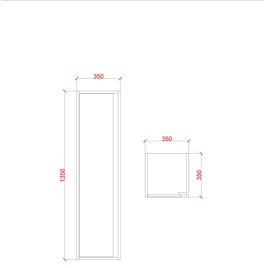 SaniGoods Sally Kolomkast 135cm Grijs Mat