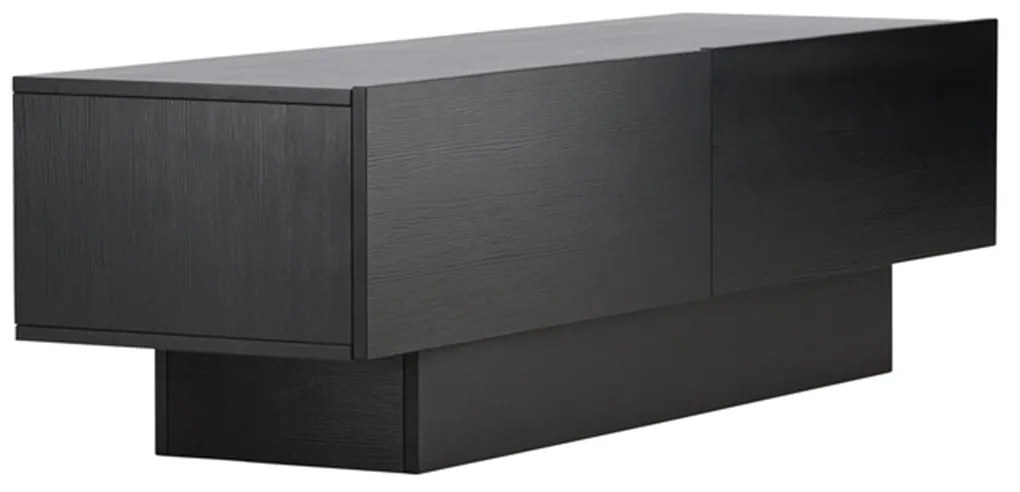 TV Meubel Met Opbergruimte Zwart - 160x47x45cm.