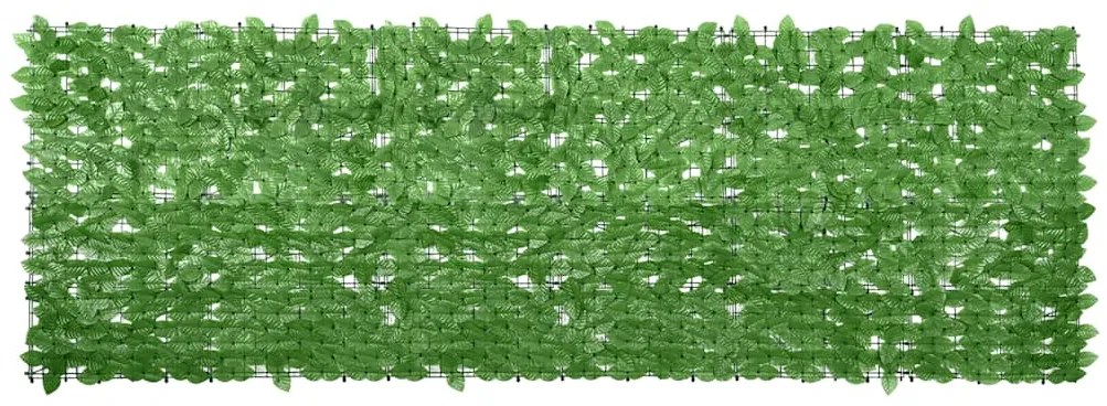 vidaXL Balkonscherm met groene bladeren 300x100 cm