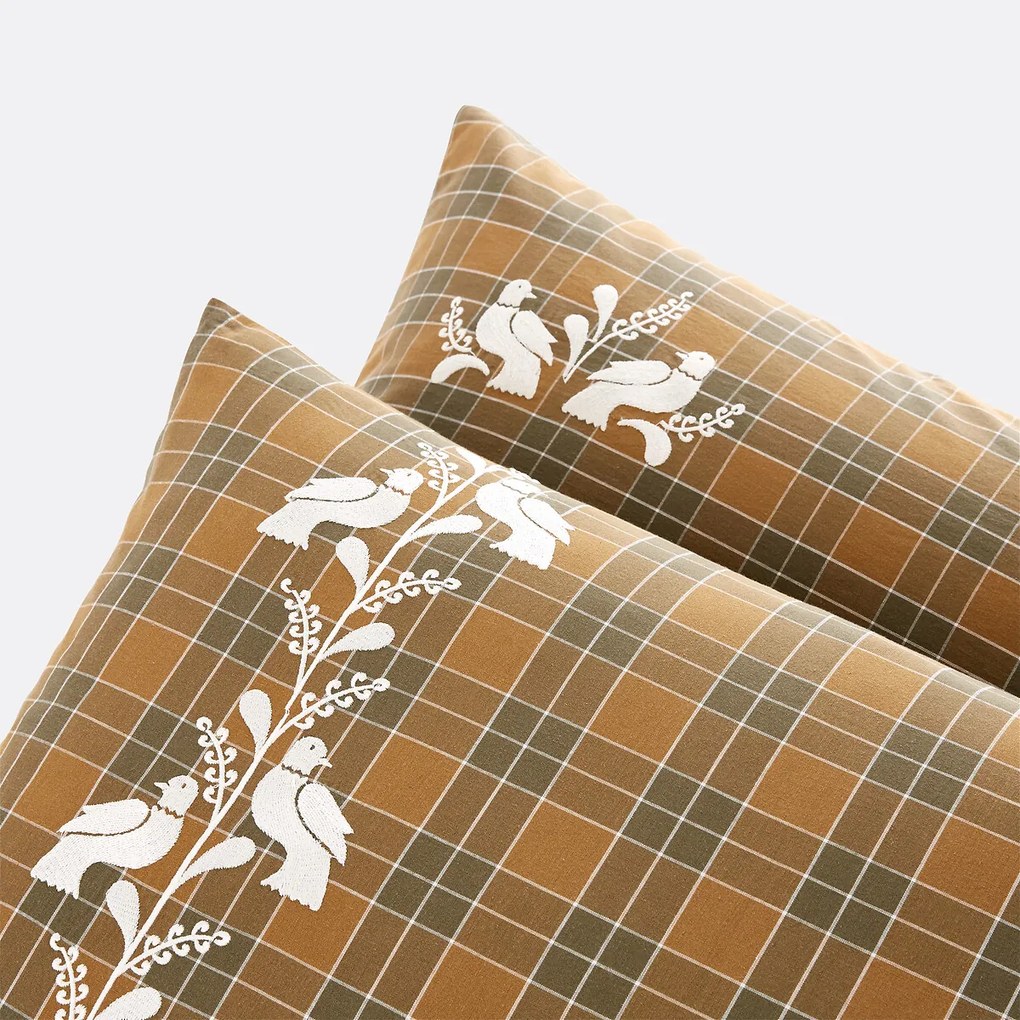 Kussensloop in geborduurd katoen, Lotta